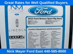 Used 2023  Ford Bronco Sport Big Bend 4x4 at Drive Now Westlake near Westlake&comma; OH