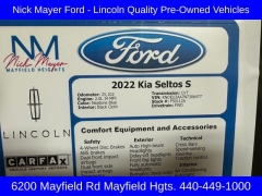 Used 2022  Kia Seltos S IVT FWD at DriveNow Mayfield near Mayfield Heights, OH