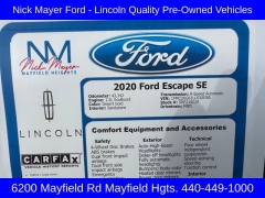 Used 2020  Ford Escape 4d SUV FWD SE at Drive Now Westlake near Westlake, OH
