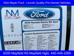 Used 2025  Hyundai Elantra SEL Sport IVT at DriveNow Mayfield near Mayfield Heights, OH