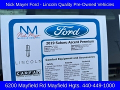 Used 2019  Subaru Ascent 4d SUV AWD Premium 7-Passenger at Drive Now Westlake near Westlake&comma; OH