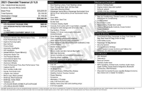 Used 2021  Chevrolet Traverse AWD 4dr LS w&sol;1LS at DriveNow Mayfield near Mayfield Heights&comma; OH