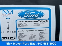 Used 2024  Jeep Compass Trailhawk 4x4 at Drive Now Westlake near Westlake&comma; OH