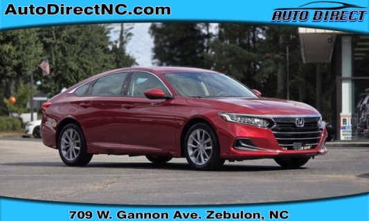 Used 2021 Honda Accord Sedan LX 1.5T CVT at Auto Direct near Zebulon, NC