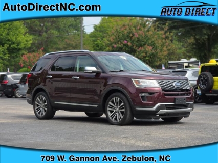 Used 2018 Ford Explorer 4d SUV 4WD Platinum at Auto Direct near Zebulon, NC