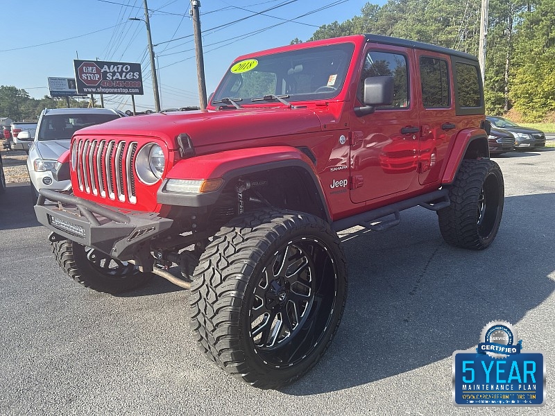 Used 2018  Jeep Wrangler Unlimited 4d SUV 4WD Sahara at One Stop Auto Sales near Macon, GA