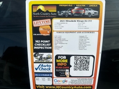 Used 2021 Mitsubishi Mirage ES CVT at North Country Auto near Presque Isle, ME