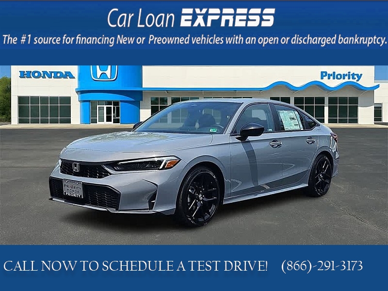 New 2025  Honda Civic Sedan Hybrid Sport CVT at CarloanExpress.Com near Hampton, VA