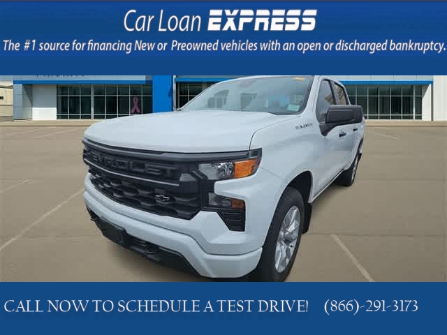 Used 2023  Chevrolet Silverado 1500 2WD Crew Cab 147" Custom at CarloanExpress.Com near Hampton, VA