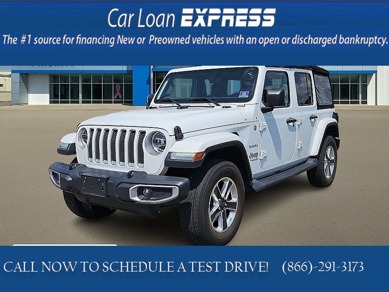 Used 2018  Jeep Wrangler Unlimited 4d SUV 4WD Sahara at CarloanExpress&period;Com near Hampton&comma; VA