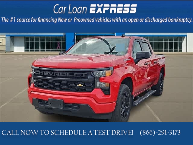 Used 2022  Chevrolet Silverado 1500 4WD Crew Cab 147" Custom at CarloanExpress.Com near Hampton, VA