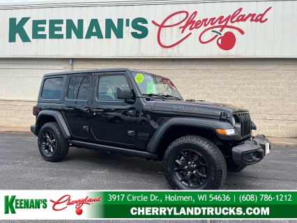 Used 2021 Jeep Wrangler Unlimited Willys 4x4 at Keenan's Cherryland near Holmen, WI