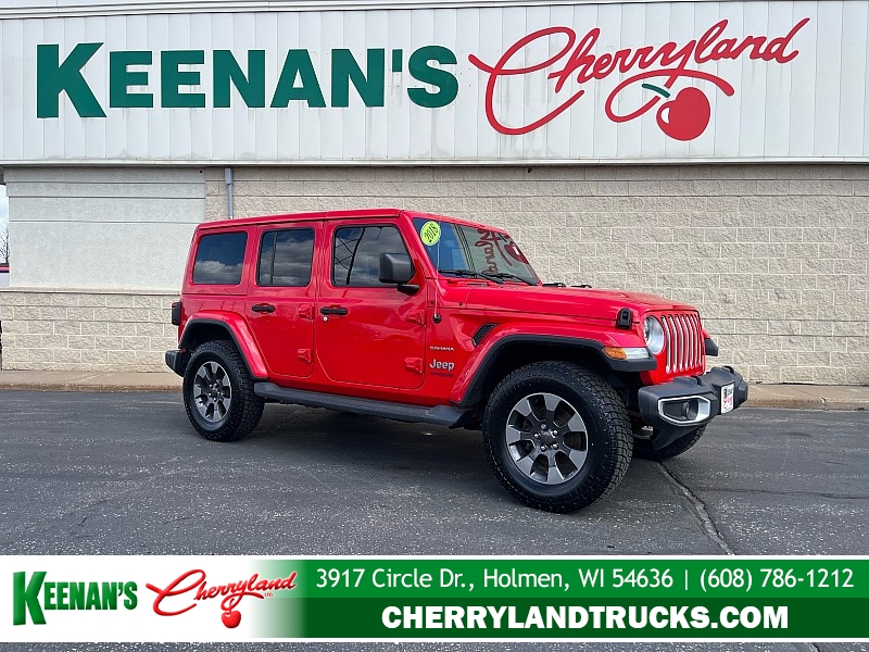 Used 2018  Jeep Wrangler Unlimited 4d SUV 4WD Sahara at Keenan's Cherryland near Holmen&comma; WI