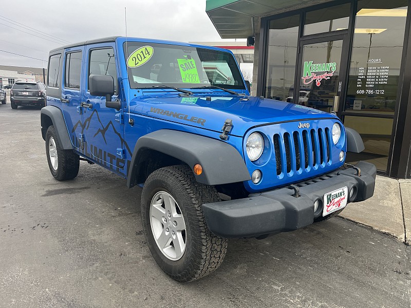 Used 2014  Jeep Wrangler Unlimited 4d Convertible Sport at Keenan's Cherryland near West Salem, WI