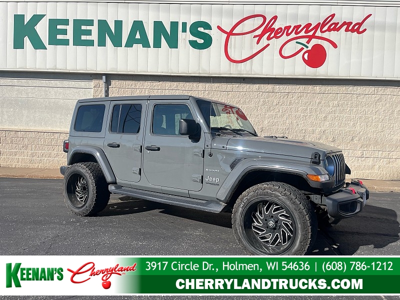 Used 2021  Jeep Wrangler Unlimited Sahara 4x4 at Keenan's Cherryland near Holmen&comma; WI