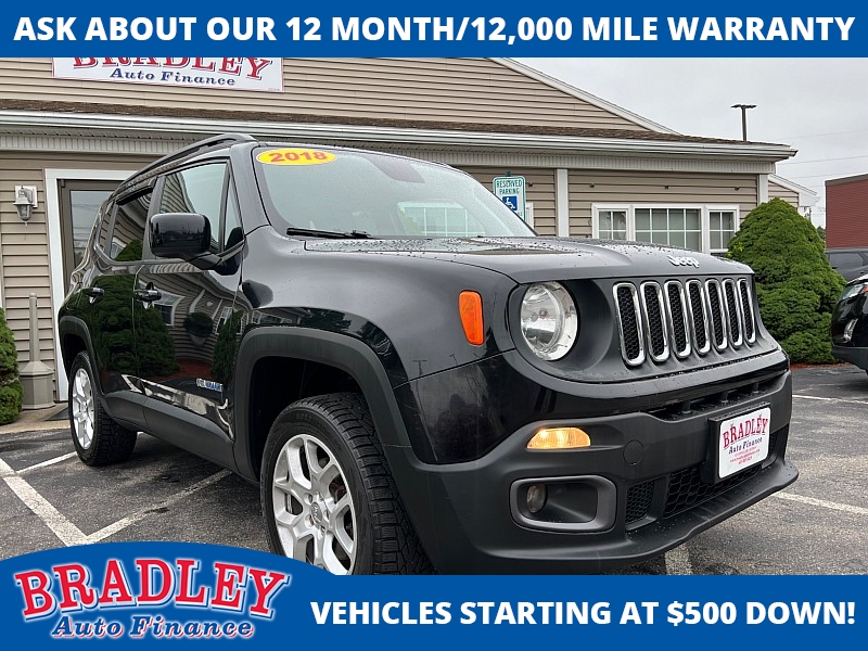 Used 2018  Jeep Renegade Latitude 4x4 at Bradley Auto Finance near Hudson, NH