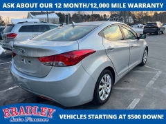 Used 2012  Hyundai Elantra 4d Sedan GLS PZEV at Bradley Auto Finance near Hudson&comma; NH