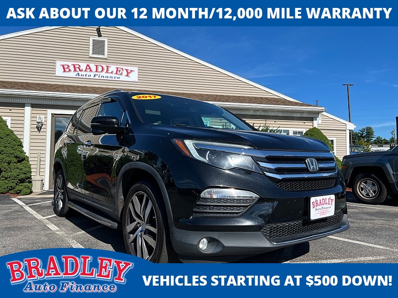 Used 2017  Honda Pilot 4d SUV AWD Touring at Bradley Auto Finance near Hudson, NH