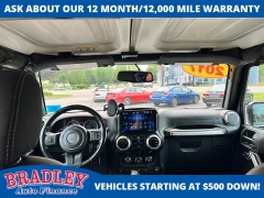 Used 2017  Jeep Wrangler Unlimited 4d Convertible Sahara at Bradley Auto Finance near Hudson&comma; NH