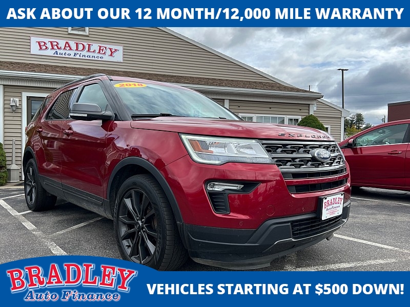 Used 2018  Ford Explorer 4d SUV 4WD XLT w/Comfort Pkg at Bradley Auto Finance near Hudson, NH