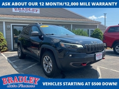Used 2021 Jeep Cherokee Trailhawk 4x4 at Bradley Auto Finance near Hudson, NH