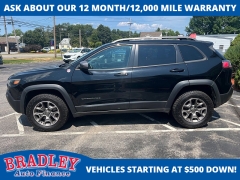 Used 2021 Jeep Cherokee Trailhawk 4x4 at Bradley Auto Finance near Hudson, NH