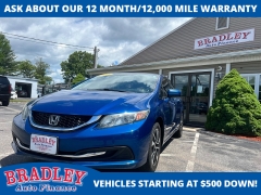 Used 2015  Honda Civic Sedan 4d EX at Bradley Auto Finance near Hudson&comma; NH