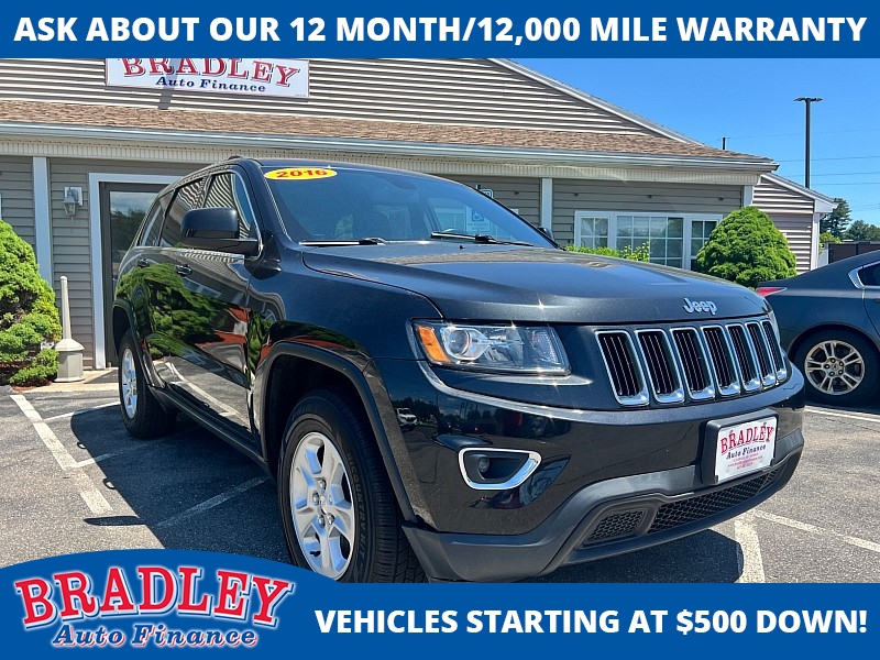 Used 2016  Jeep Grand Cherokee 4d SUV 4WD Laredo at Bradley Auto Finance near Hudson&comma; NH