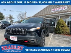 Used 2016  Jeep Cherokee 4d SUV 4WD Trailhawk V6 at Bradley Auto Finance near Hudson&comma; NH