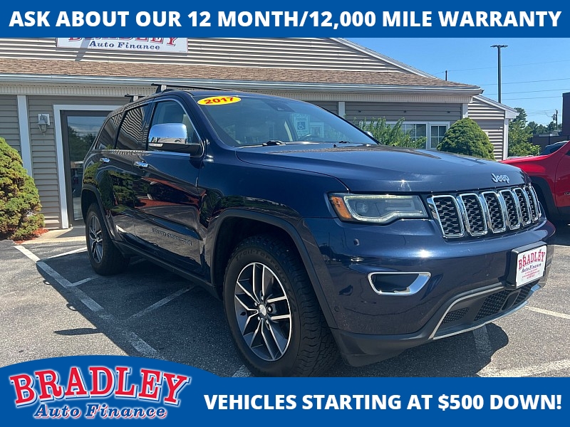Used 2017  Jeep Grand Cherokee Limited 4x4 at Bradley Auto Finance near Hudson, NH