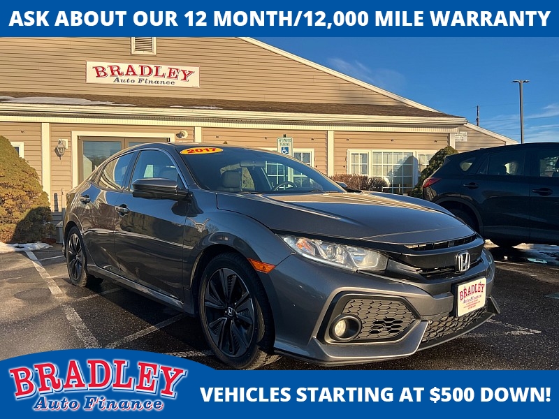 Used 2017  Honda Civic Hatchback 4d EX at Bradley Auto Finance near Hudson&comma; NH