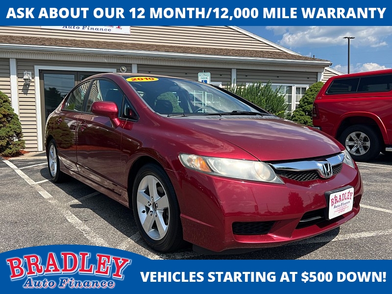 Used 2010 Honda Civic Sedan 4d LX-S Auto at Bradley Auto Finance near Hudson, NH