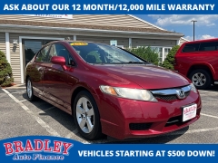 Used 2010 Honda Civic Sedan 4d LX-S Auto at Bradley Auto Finance near Hudson, NH
