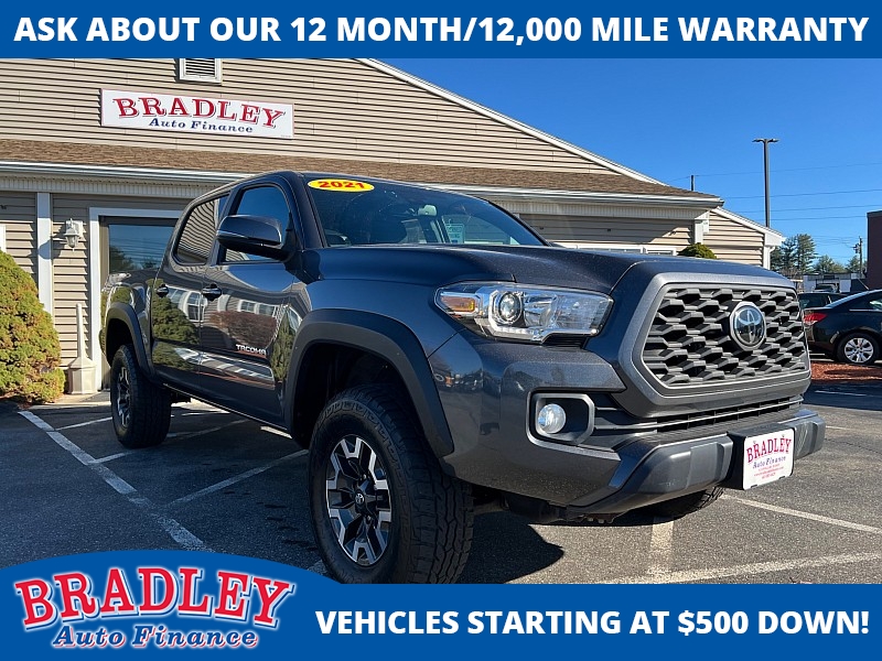 Used 2021  Toyota Tacoma 4WD TRD Off Road Double Cab 5ft Bed V6 AT at Bradley Auto Finance near Hudson, NH