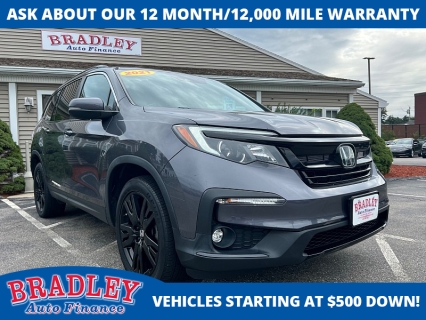 Used 2021 Honda Pilot Special Edition AWD at Bradley Auto Finance near Hudson, NH