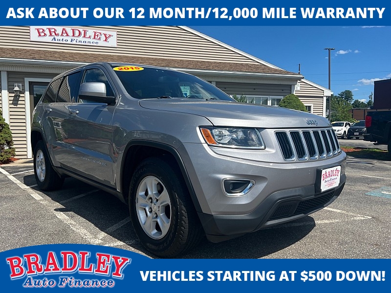 Used 2015  Jeep Grand Cherokee 4d SUV 4WD Laredo at Bradley Auto Finance near Hudson, NH