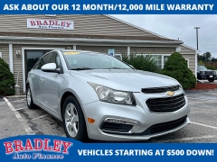  2015 Chevrolet Cruze 4d Sedan LT w&sol;1LT Auto at Bradley Auto Finance near Hudson&comma; NH