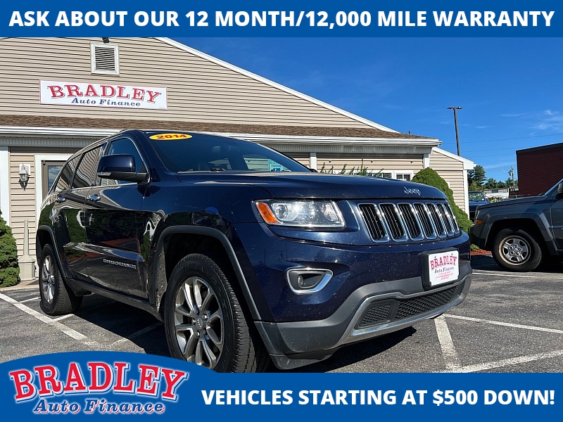 Used 2014  Jeep Grand Cherokee 4d SUV 4WD Limited at Bradley Auto Finance near Hudson, NH