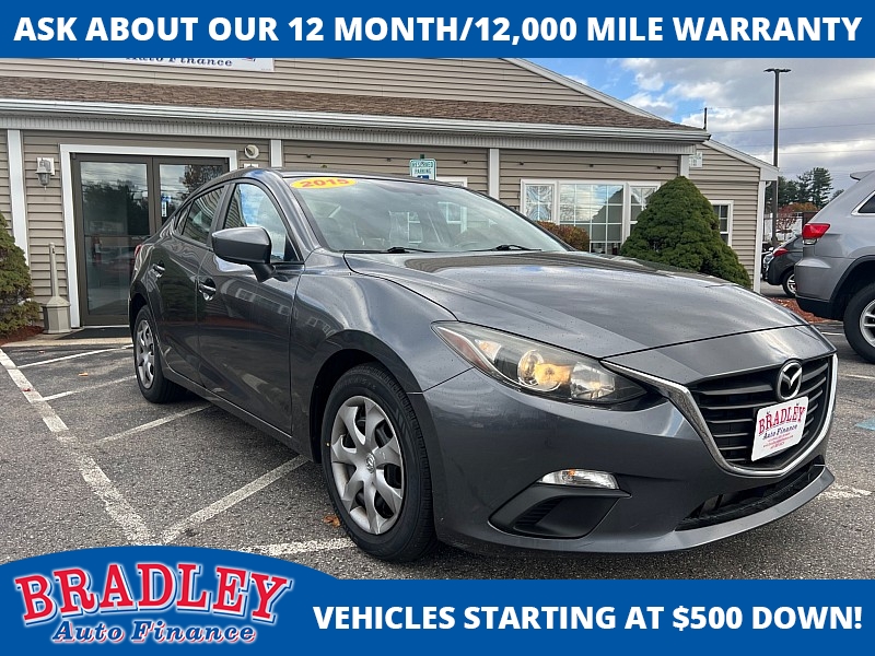 Used 2015  Mazda Mazda3 4dr Sdn Auto i Sport at Bradley Auto Finance near Hudson, NH