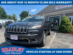 Used 2014 Jeep Cherokee 4d SUV 4WD Limited V6 at Bradley Auto Finance near Hudson, NH