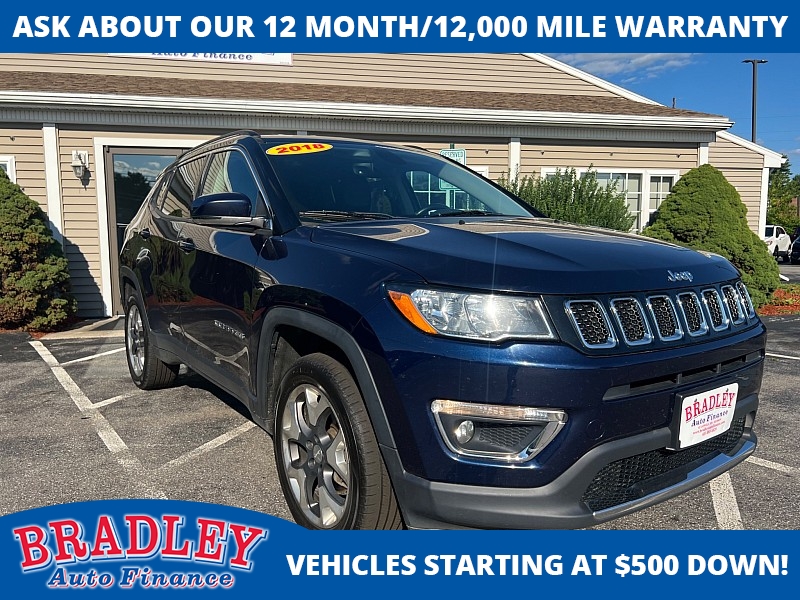 Used 2018  Jeep Compass 4d SUV 4WD Limited at Bradley Auto Finance near Hudson, NH