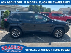 Used 2021 Jeep Cherokee Trailhawk 4x4 at Bradley Auto Finance near Hudson, NH