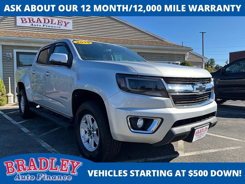 Used 2019  Chevrolet Colorado 4WD Crew Cab WT at Bradley Auto Finance near Hudson, NH