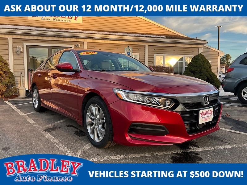 Used 2019  Honda Accord Sedan 4d LX 1&period;5L at Bradley Auto Finance near Hudson&comma; NH