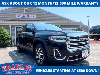 Used 2020 GMC Acadia 4d SUV AWD SLE I4 at Bradley Auto Finance near Hudson, NH