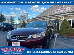 Used 2014  Honda Accord Sedan 4d LX CVT at Bradley Auto Finance near Hudson&comma; NH