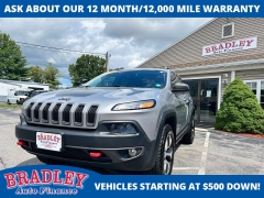 Used 2014  Jeep Cherokee 4d SUV 4WD Trailhawk V6 at Bradley Auto Finance near Hudson&comma; NH