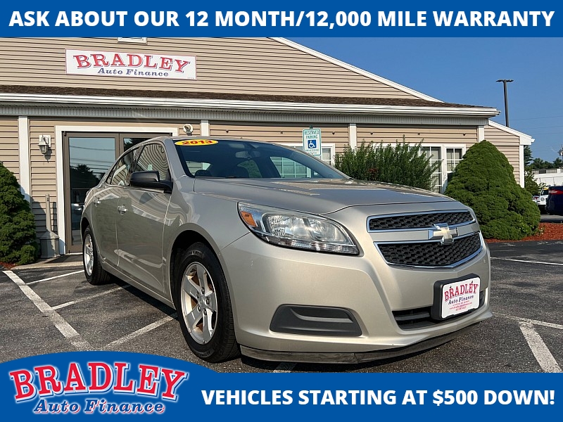 Used 2013  Chevrolet Malibu 4d Sedan LS w/1LS at Bradley Auto Finance near Hudson, NH