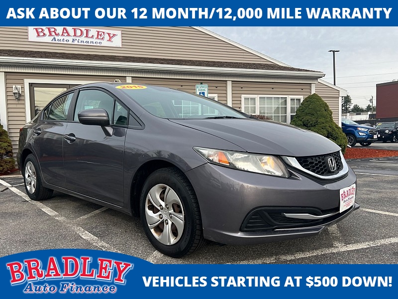 Used 2015 Honda Civic Sedan 4d LX CVT at Bradley Auto Finance near Hudson, NH