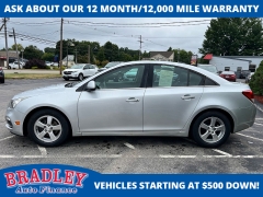 Used 2015  Chevrolet Cruze 4d Sedan LT w&sol;1LT Auto at Bradley Auto Finance near Hudson&comma; NH